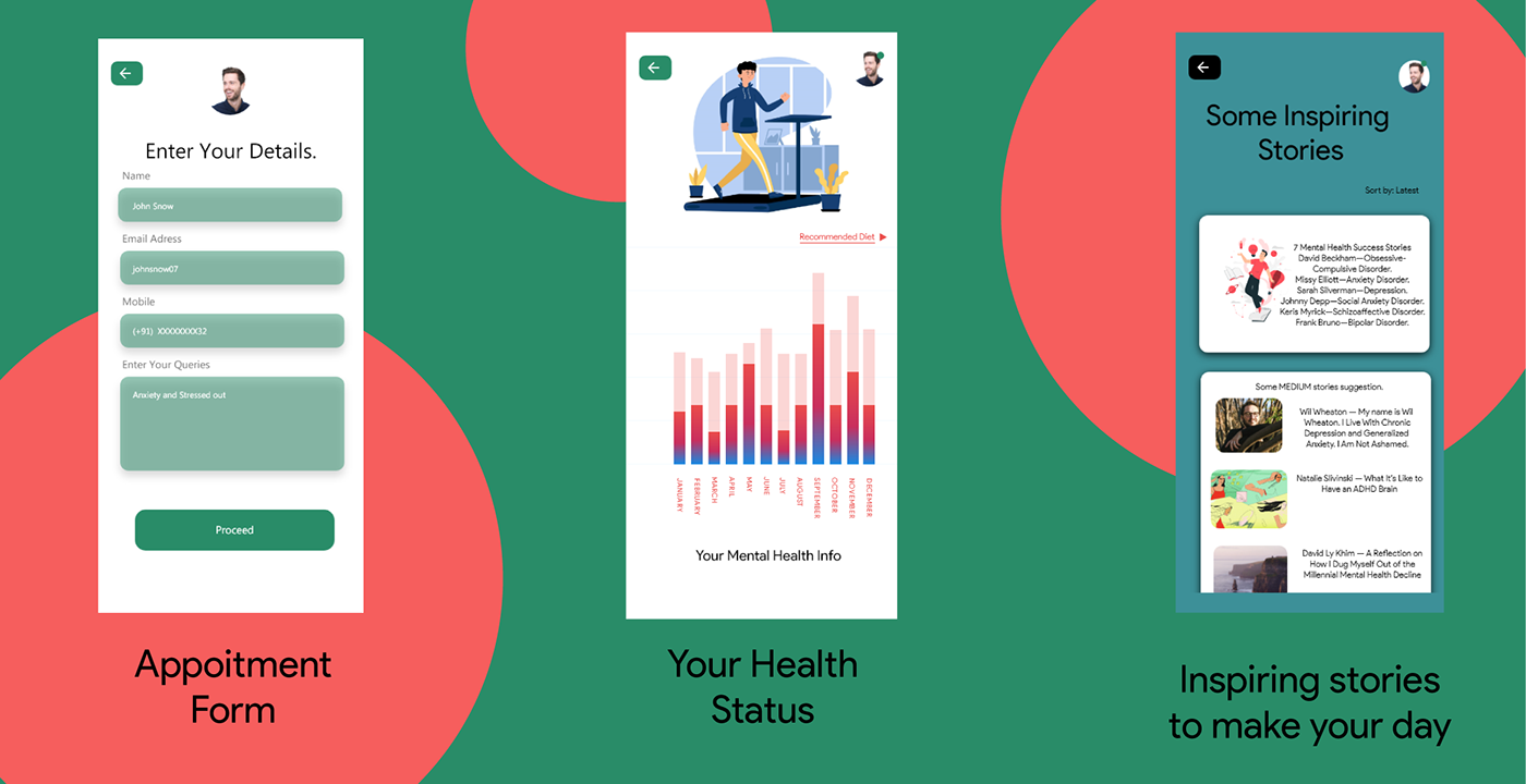 app designing mental health UI/UX