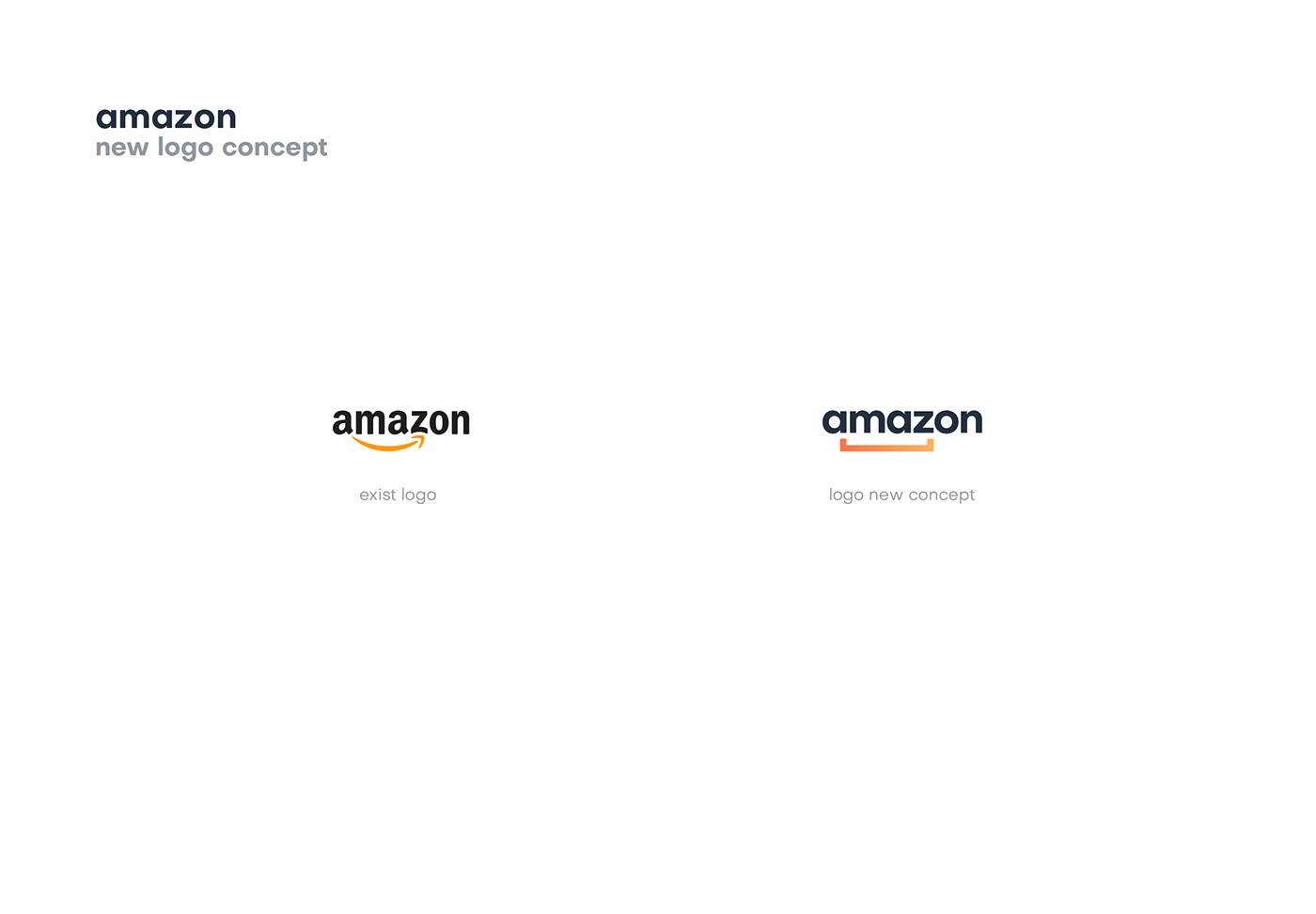 Amazon logo branding  rebranding UI Ecommerce e-commerce moeslah