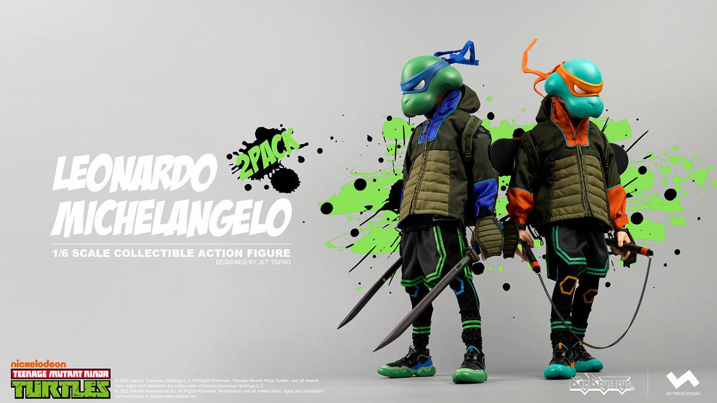 actionfigure arttoys designertoys Leonardo Michelangelo teenage mutant ninja TMNT Turtles 