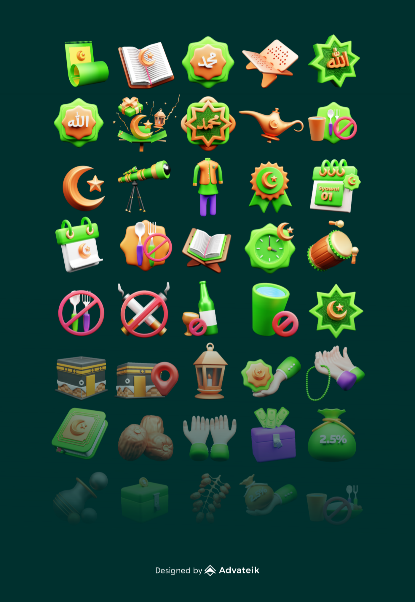 icon design  3D download colorful ramadan Icon 3d icon UI/UX Web Design  3dgraphics