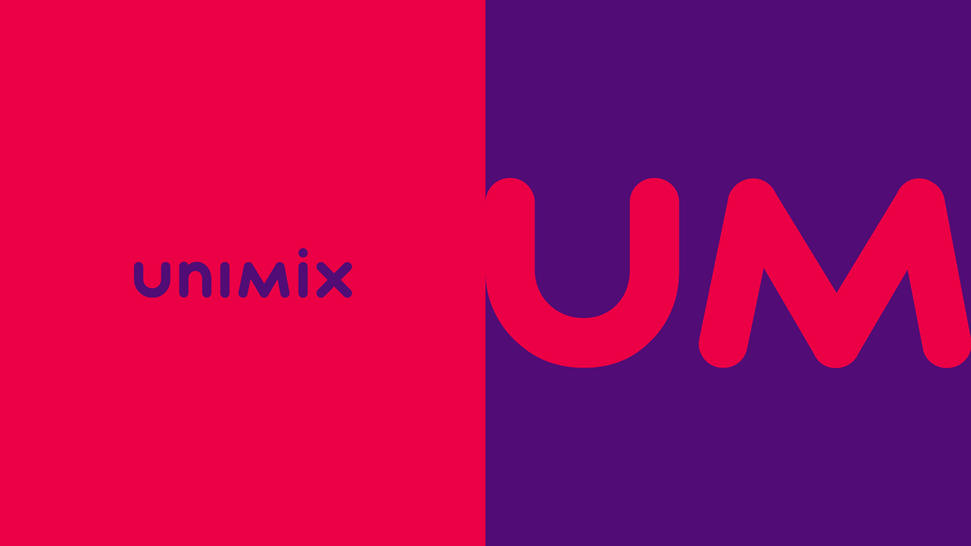 unimix Marketplace purple red magenta logo design branding  shop