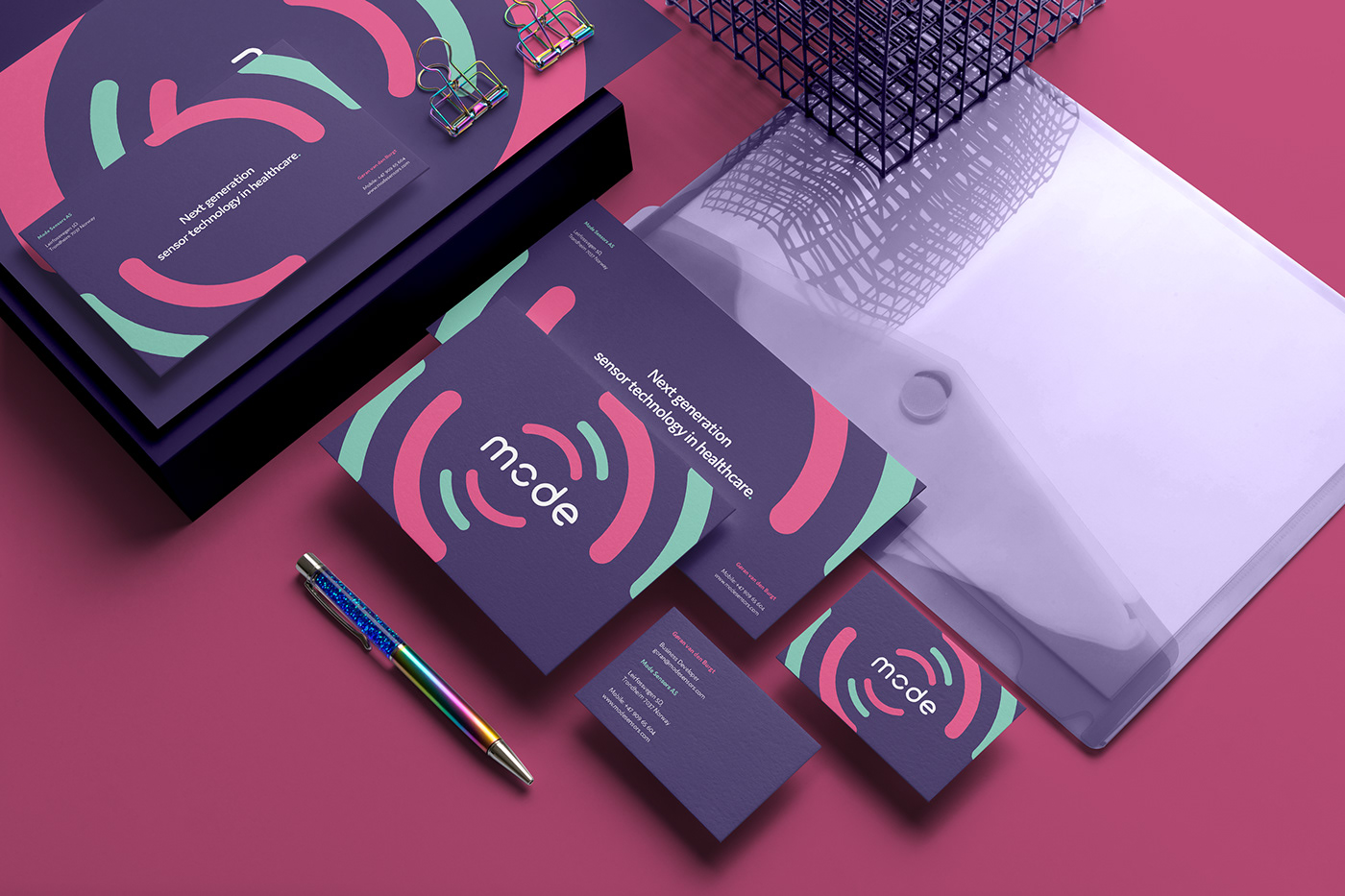 medtech logo identity branding  Business Cards Stationery Mockup Packaging type typography  