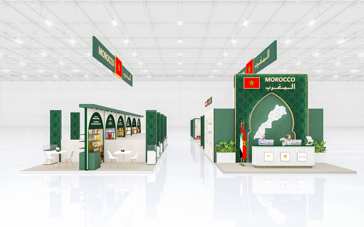 Exhibition Design  food exhibition Morocco Moroccan Stand abudhabi adife
