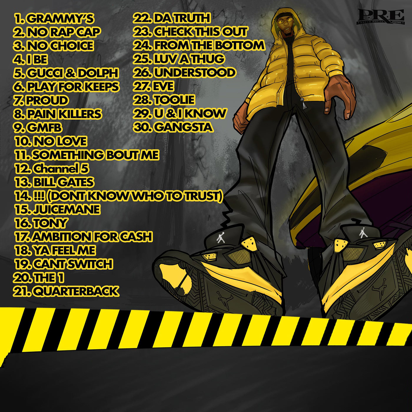 album cover animation  art direction  Cover Art hip hop ILLUSTRATION  key glock Memphis rap Yellow Tape 2