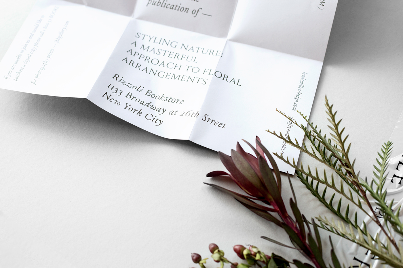 florist print design  Collateral Business Cards poster invitation suite gold foil Website portfolio site Packaging