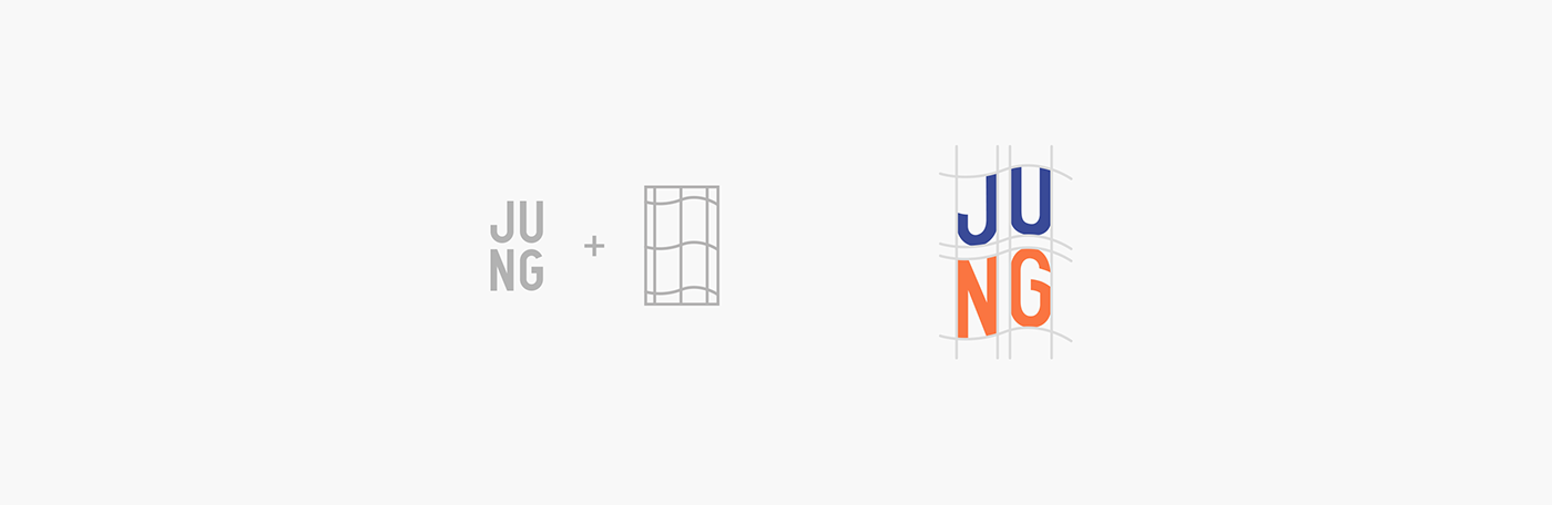 logo flag brand mark design business card law lawyer branding  Jung & associés