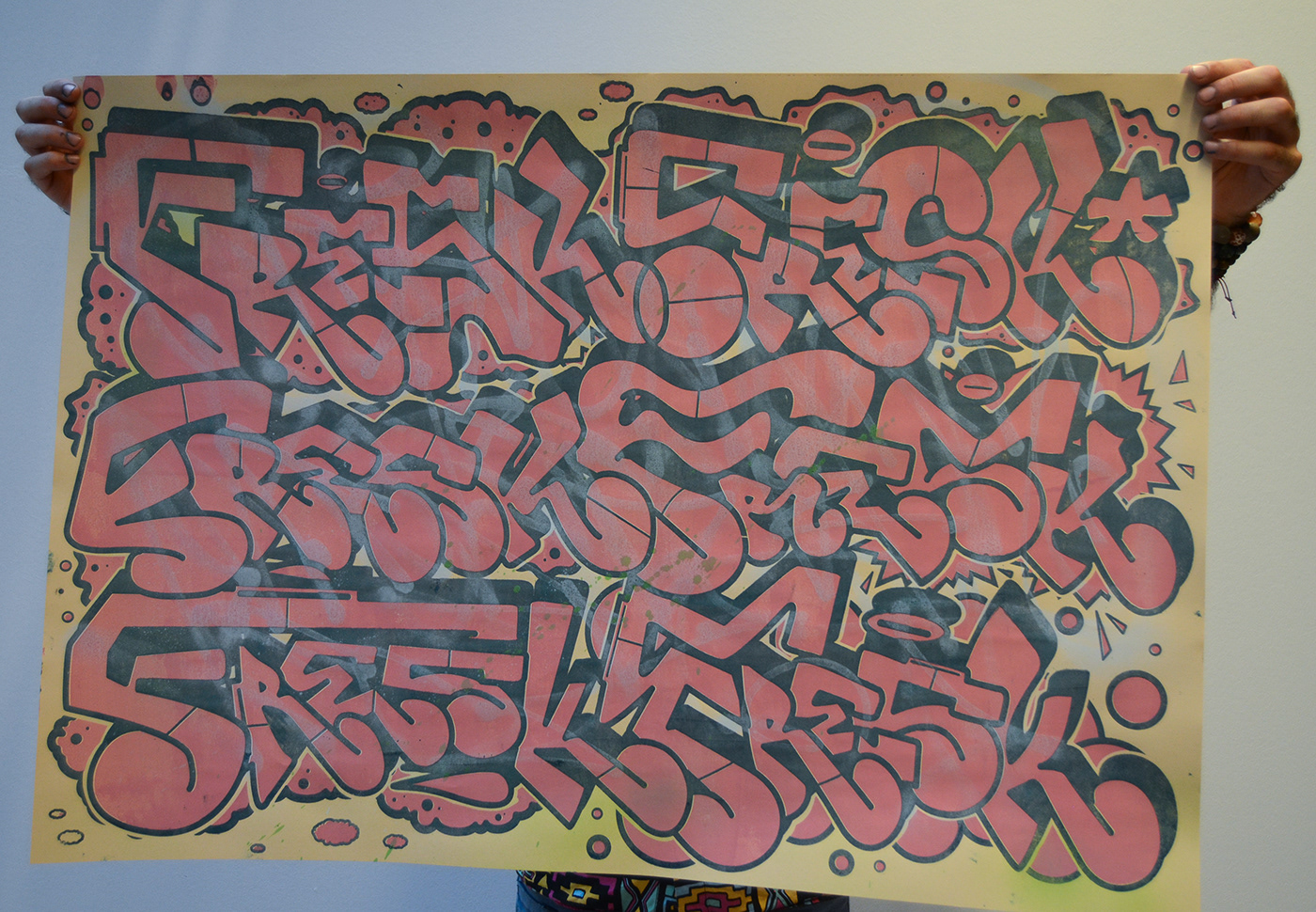 Graffiti stylewriting serigrahy silkscreen ILLUSTRATION  writer spray Montana masters