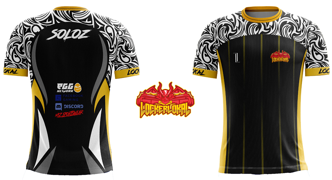 black jersey red tribal yellow
