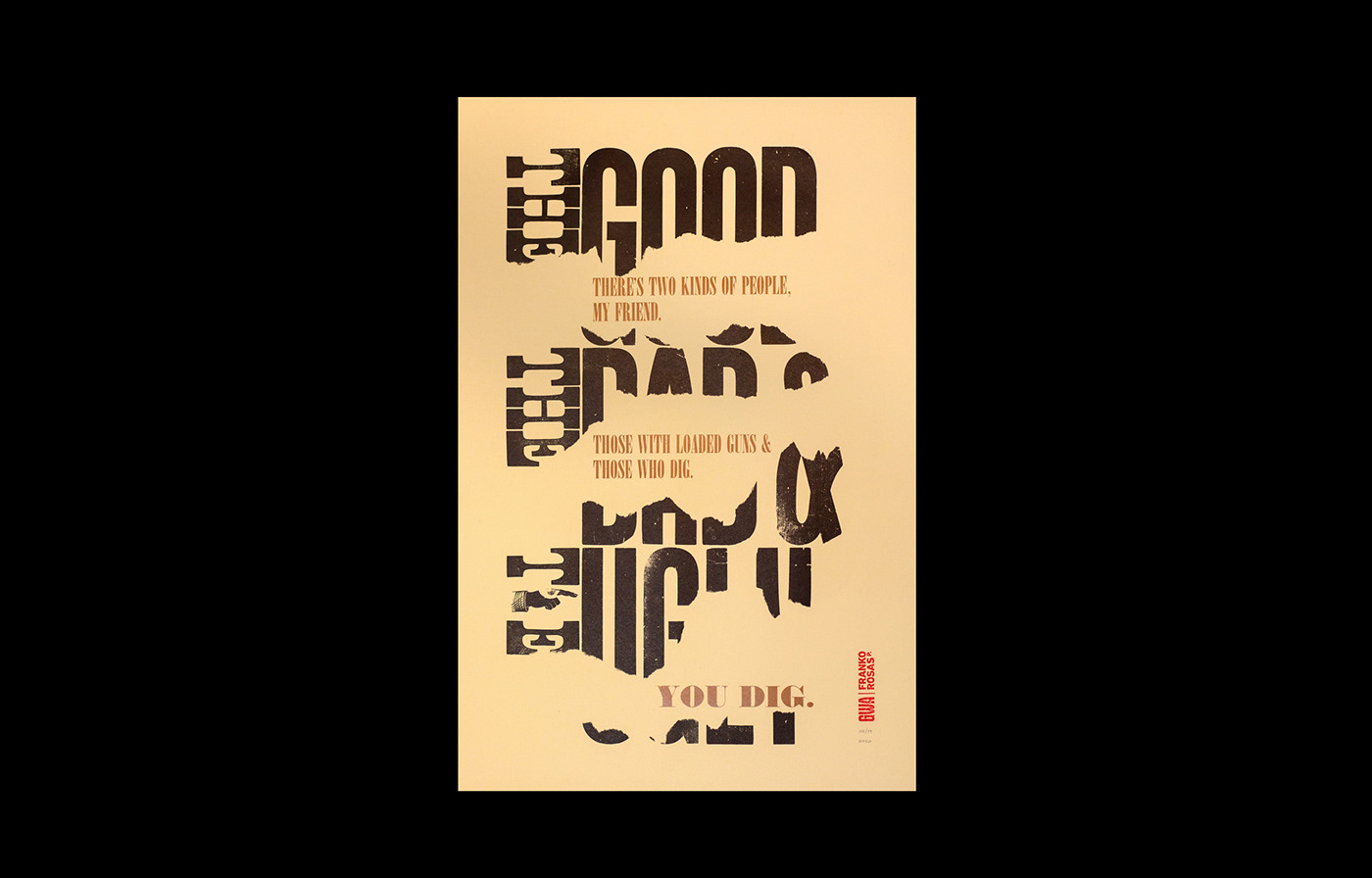 fonts letterpress movie poster Poster Design print design  tipografia typography   western