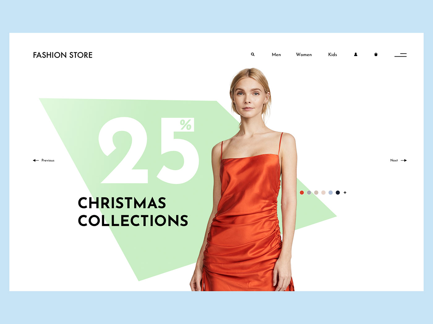 e-commerce online store Website Concept website pitch