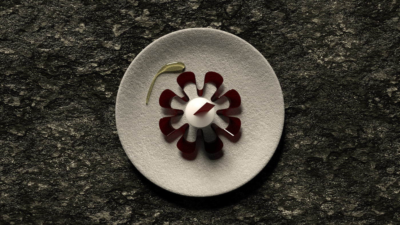 3D cinema4d colours Food  gastronomy molecular shapes textures x-particles