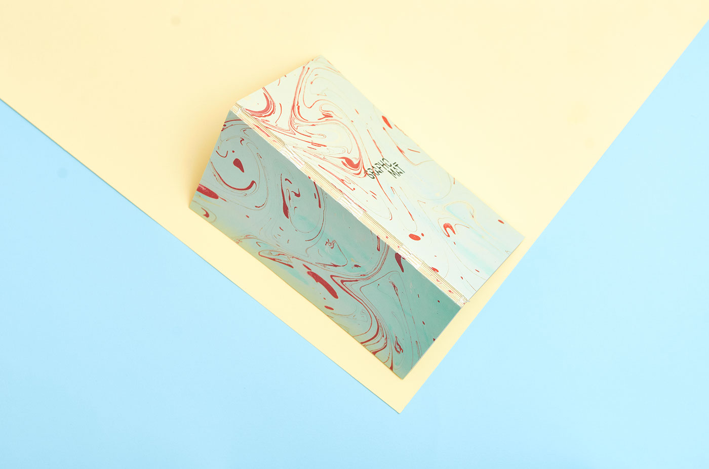 print Marble sketch notebook sketchbook draw paint color oil Bookbinding folding paper