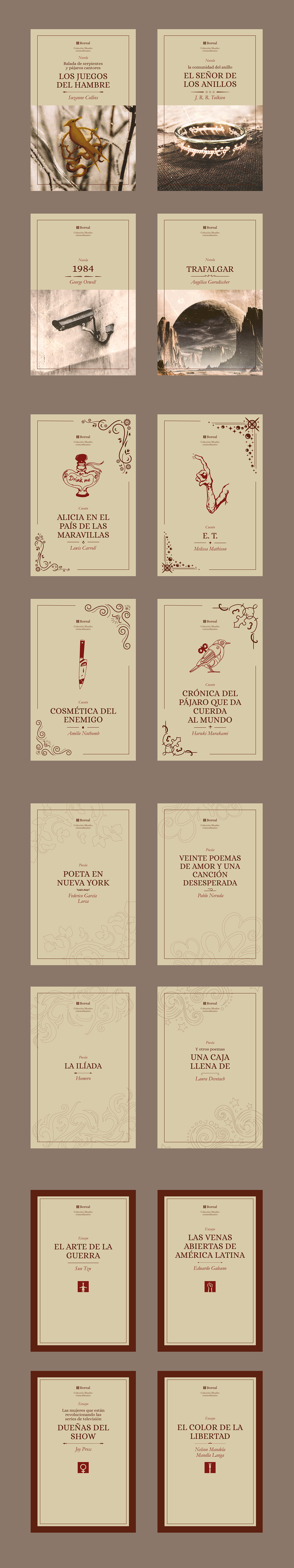 coleccion de libros colección book editorial print Graphic Designer adobe illustrator branding  design visual identity