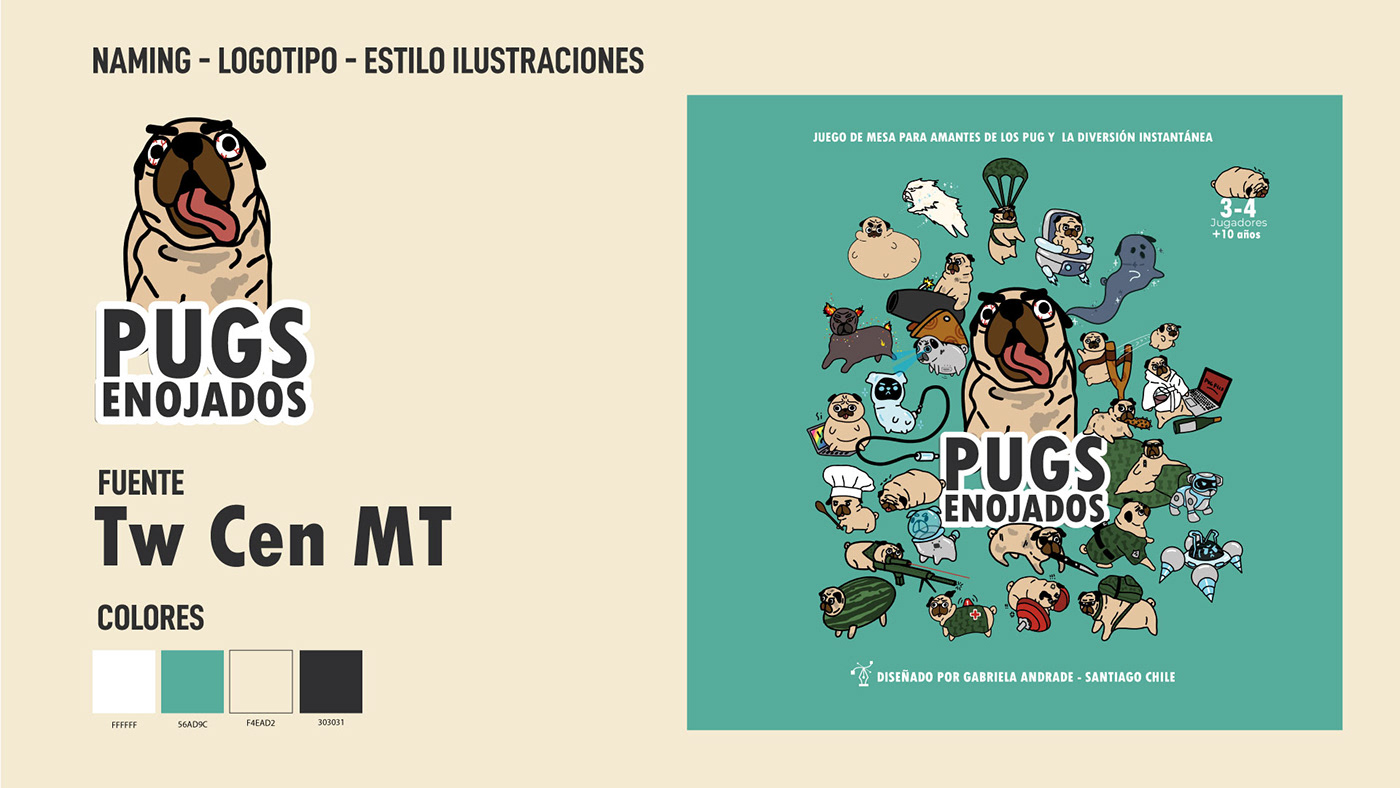juego juego de mesa Pug game board game design Graphic Designer visual identity ilustracion ILLUSTRATION 