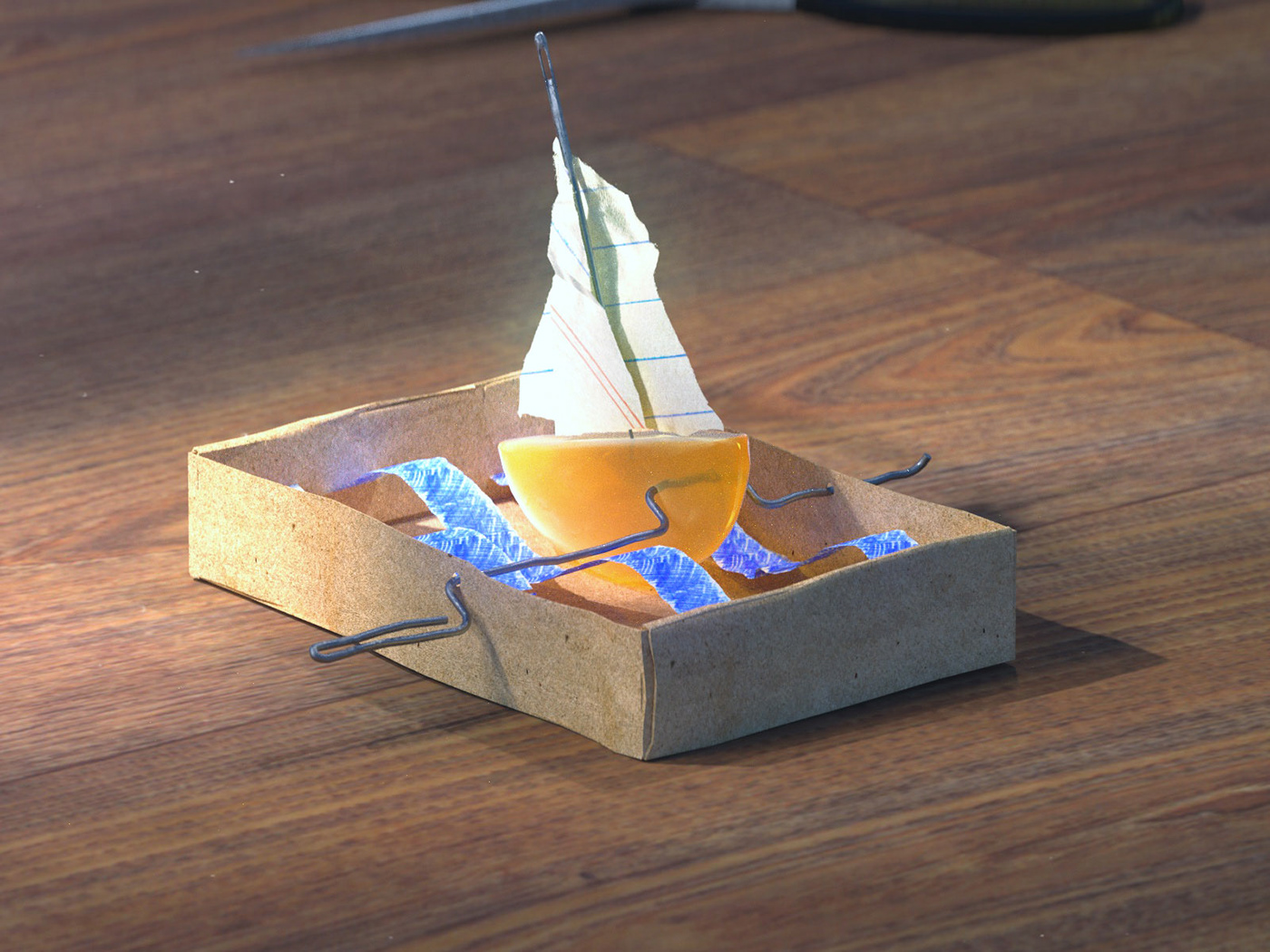craft kids idea inspiration boat 3D cinema 4d cute animation  DIY