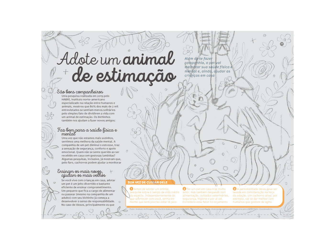 Cat dog droga raia Editora MOL editorial Editorial Illustration Flower Illustration magazine Nature pets