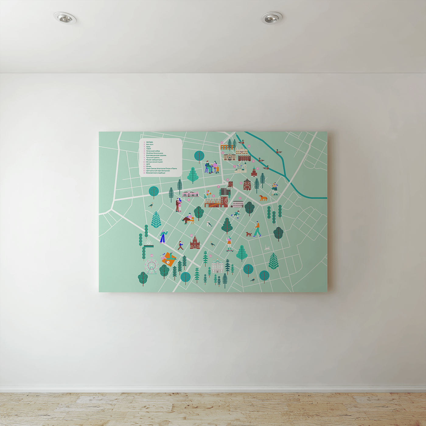 city map Tula cluster vector vector map Illustration Map maps infographic map