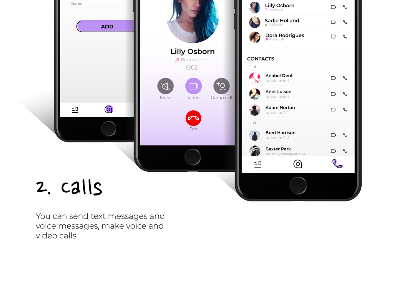 icon set icons messenger Metall Mockup Phone App SMS social network UI/UX Mobile app