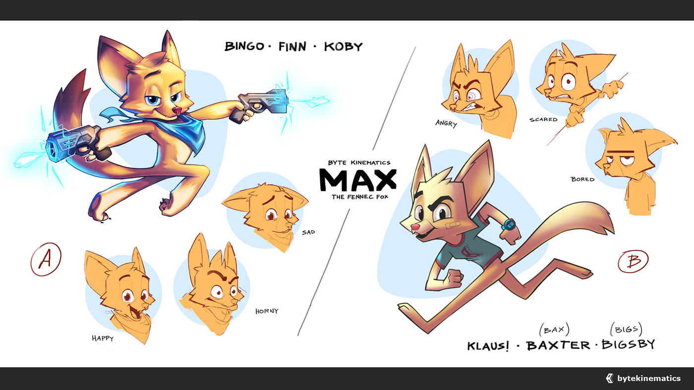 Character cartoon mobile runner FOX fennec game