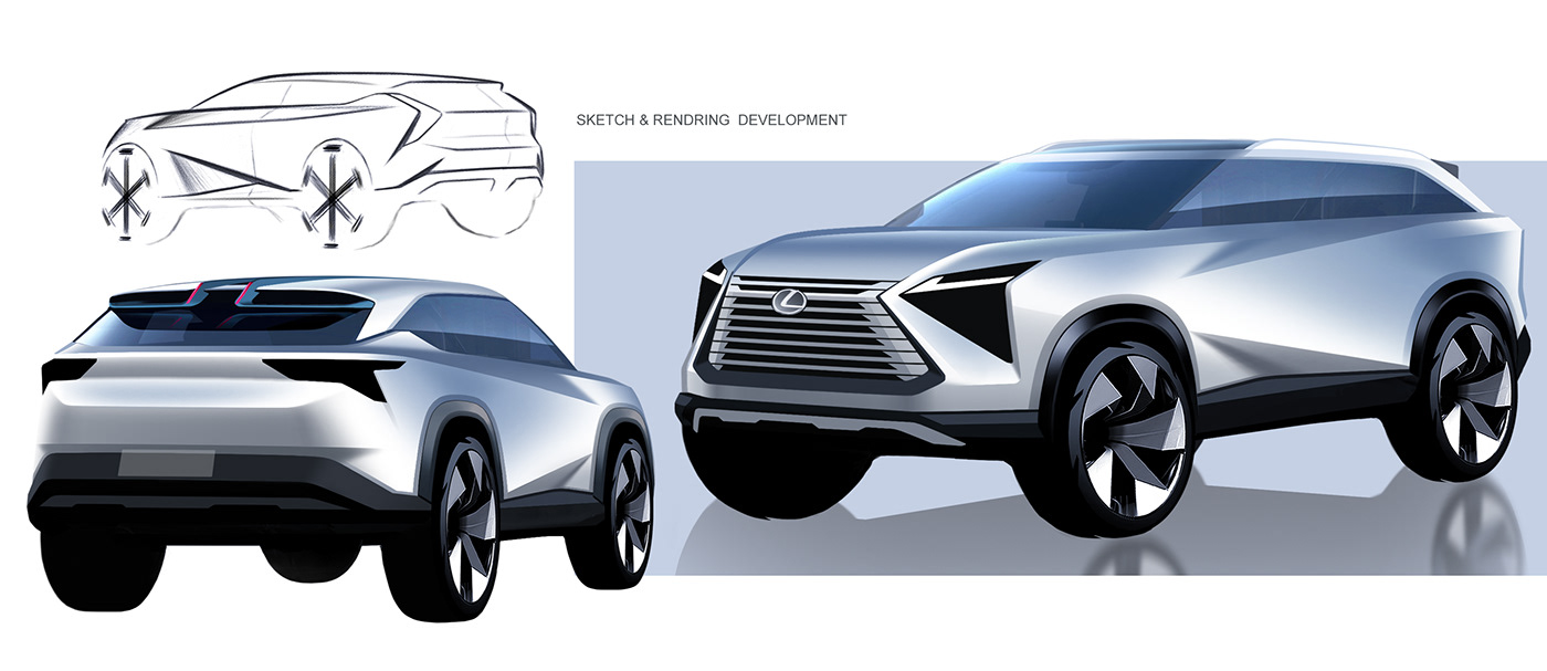 automotive   automotivedesign car car design carbodydesign concept car exterior Render sketch Transportation Design