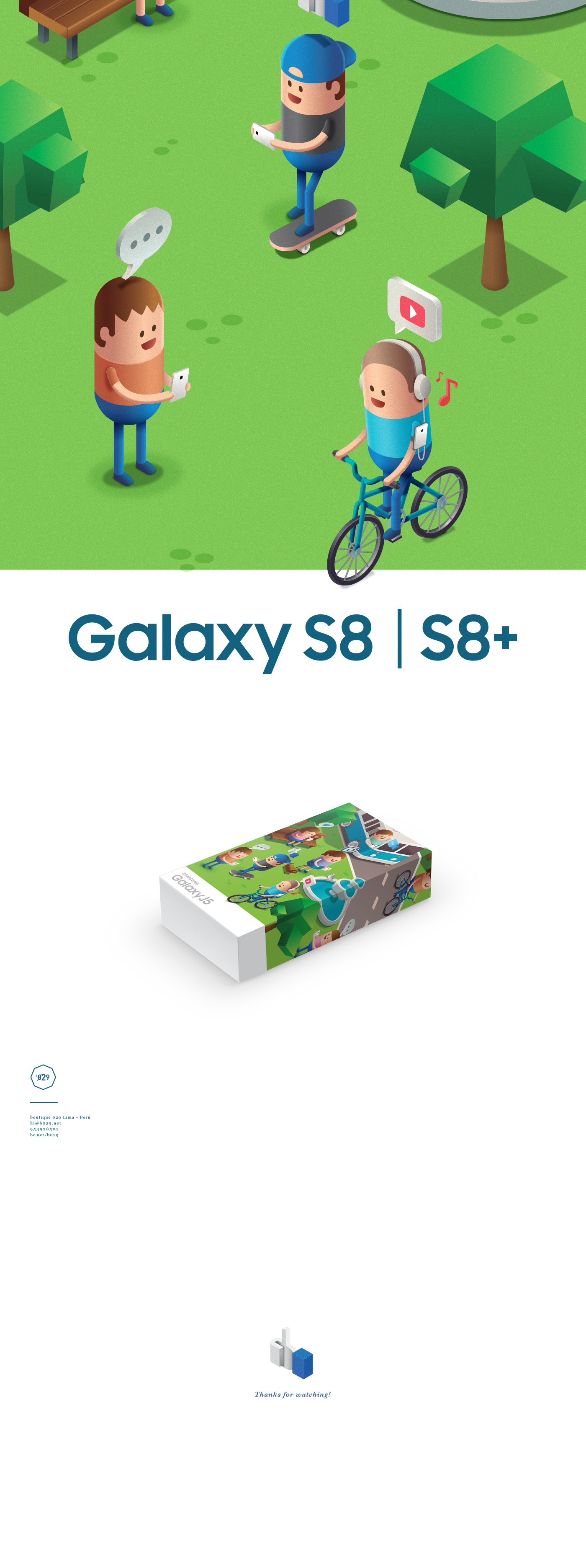 Samsung galaxy peru branding  Isometric b029 art direction  Illustrator wacom
