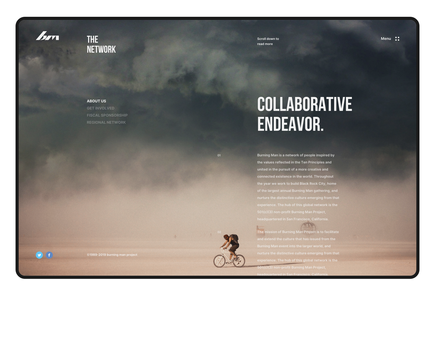 Burning Man Web animation  Event Website promo minimalistic typography   minimal typo