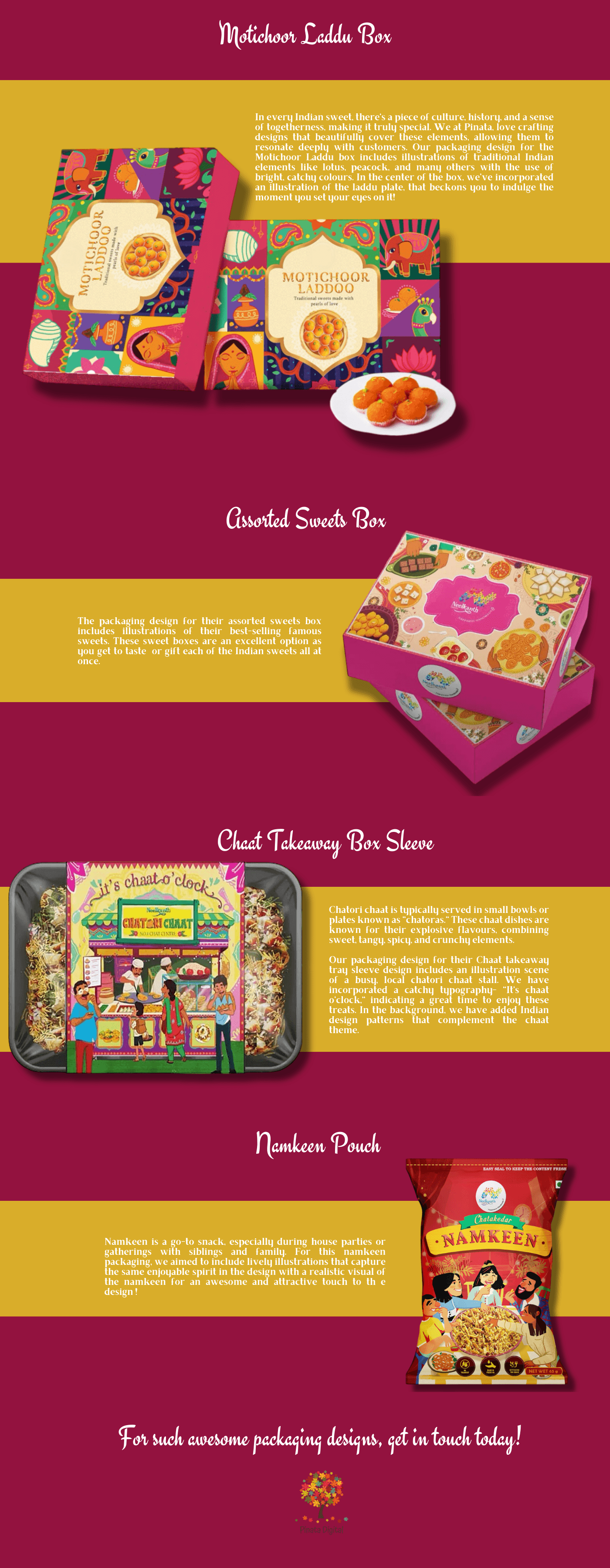 Packaging design for a sweets shop from Lucknow
