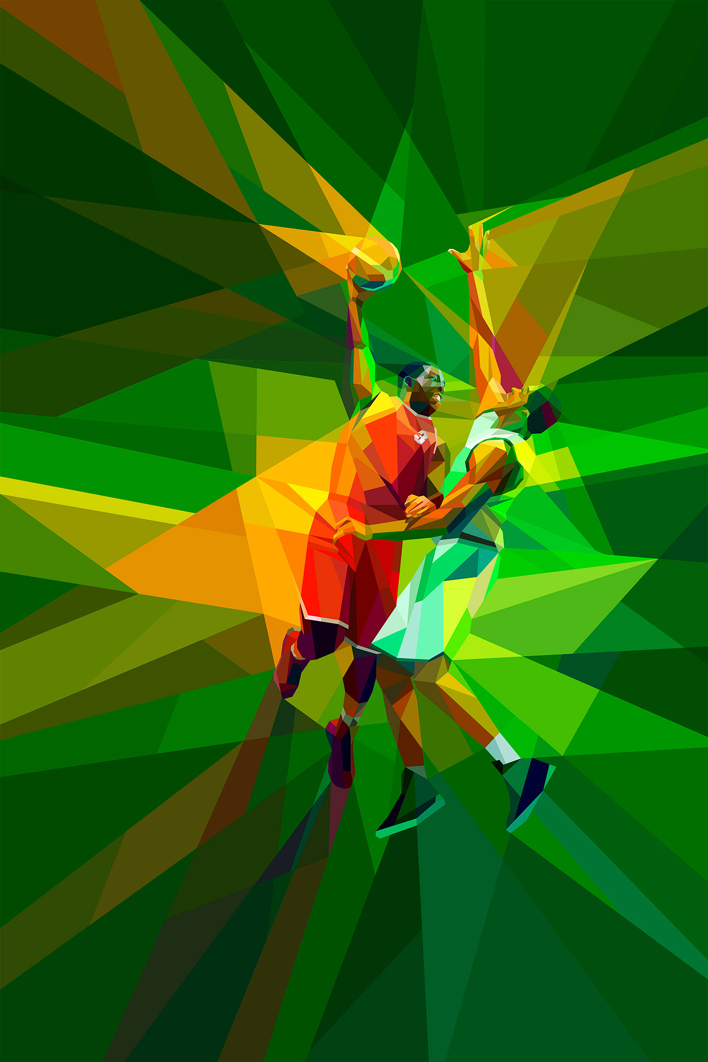 basketball neofuturism gestalt sport illustration Colourful  NBA Italy weelchair courage FUTURISM