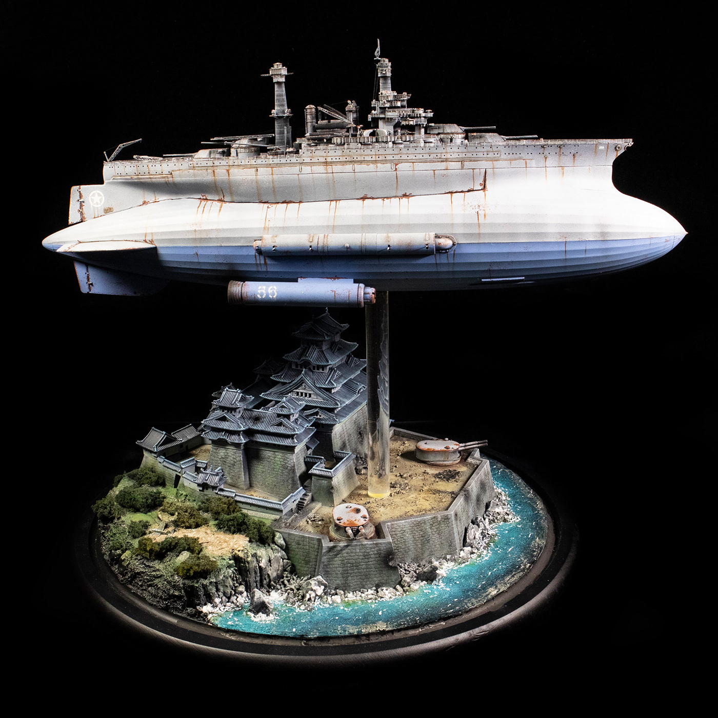 battleship blimp Diorama minatures Miniature miniature painting modeling ww2 WWII