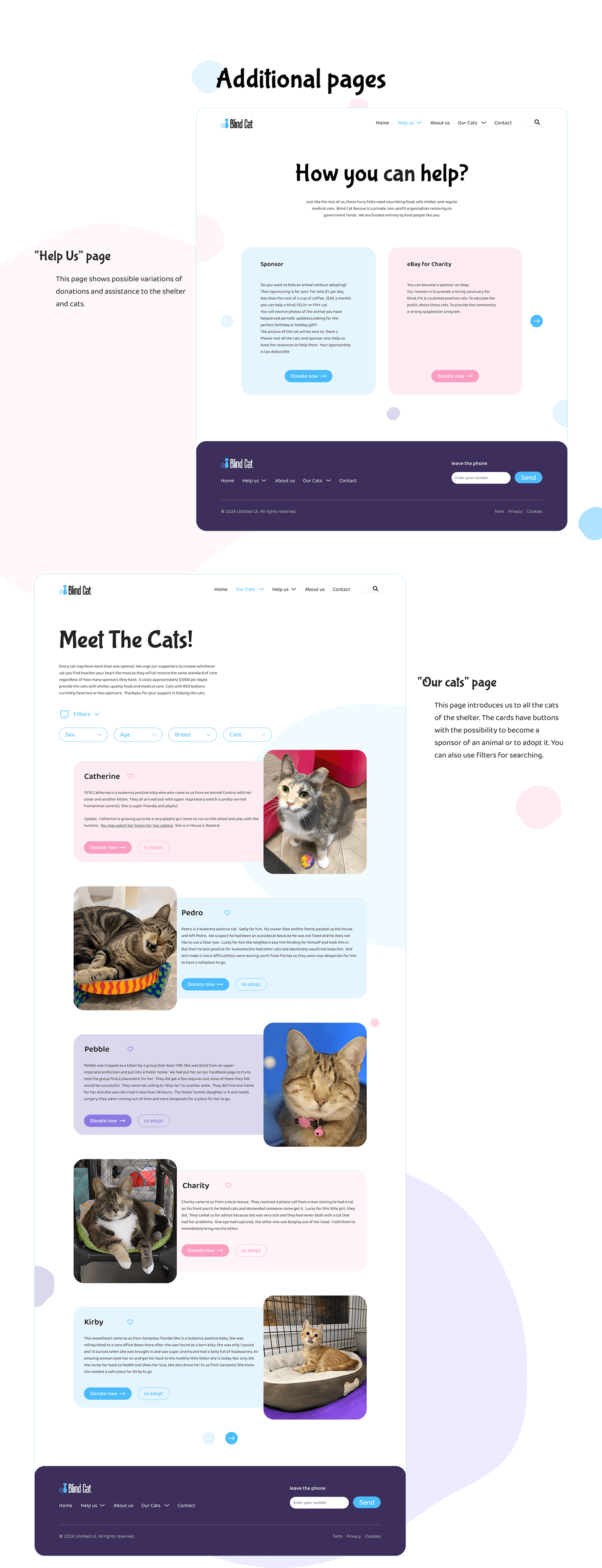 Cat Web Design  UI/UX Figma ui design user interface Website design redesign UI
