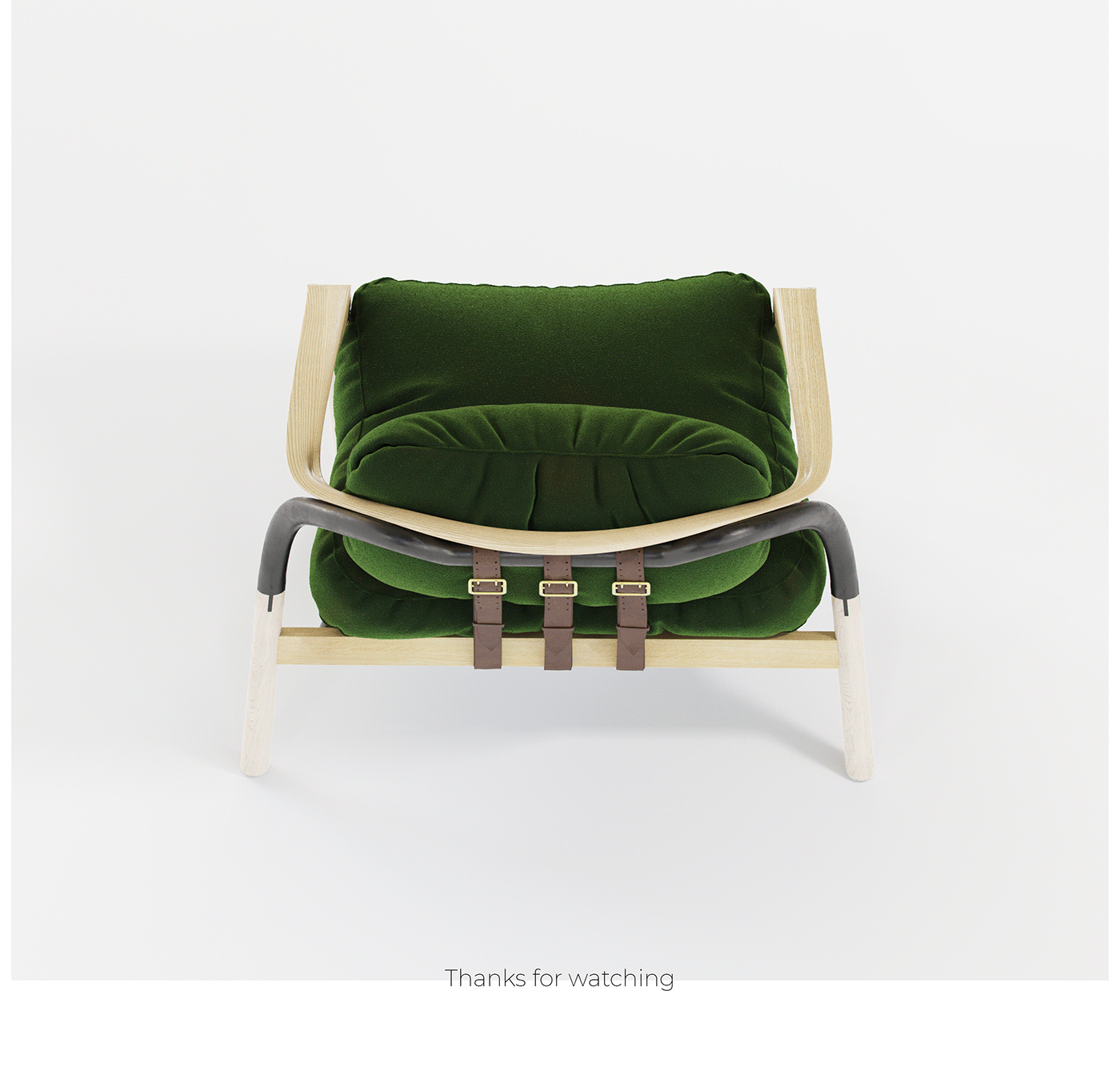 armchair belt design fabric furniture green leather photoshop wood yellow