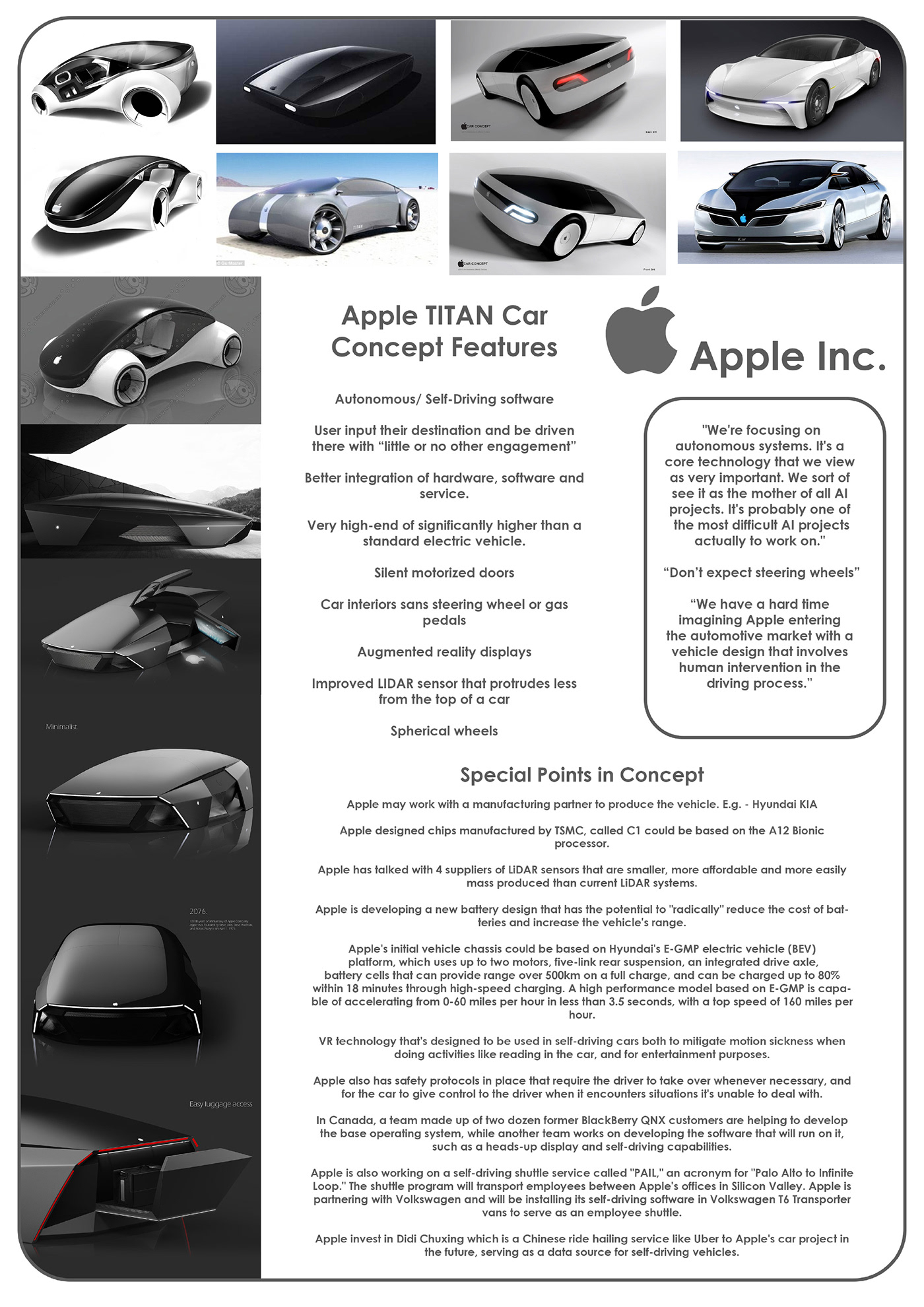apple automobile automotive   brand identity car concept fantasy futuristic sci-fi Vehicle