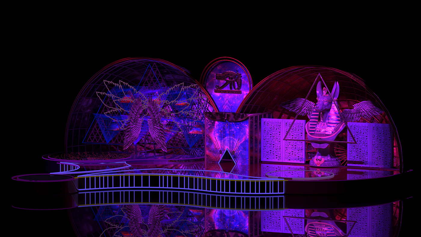 3D Entertainment scenography set design  STAGE DESIGN theater  Theatre رقص شعبي فرقة رضا فريدة فهمي