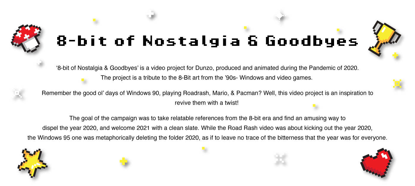 2D 8bit mario motion design Pacman Pixel art roadrash vector