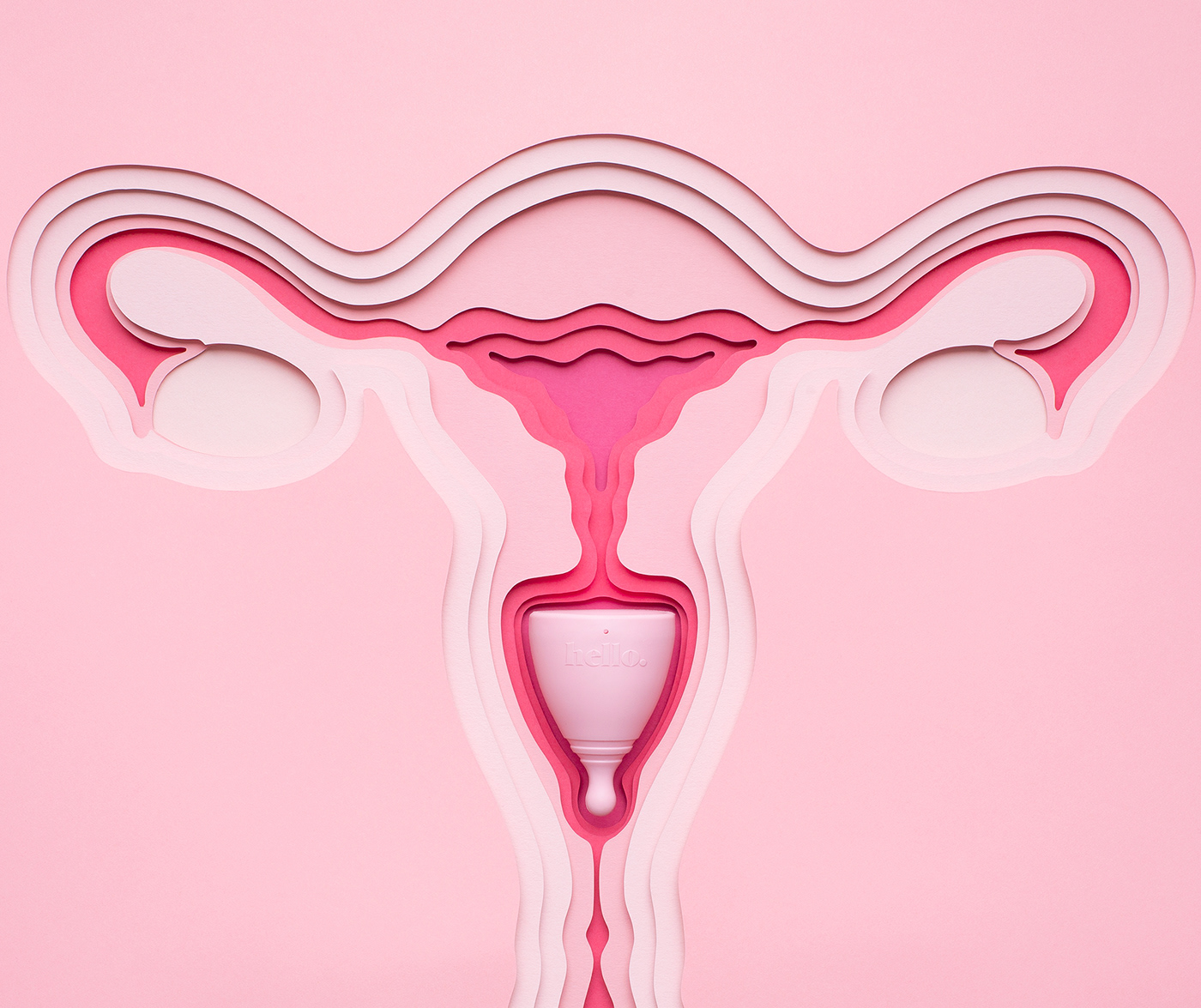 menstrual cup period uterus female paper art paper cut paper feminist