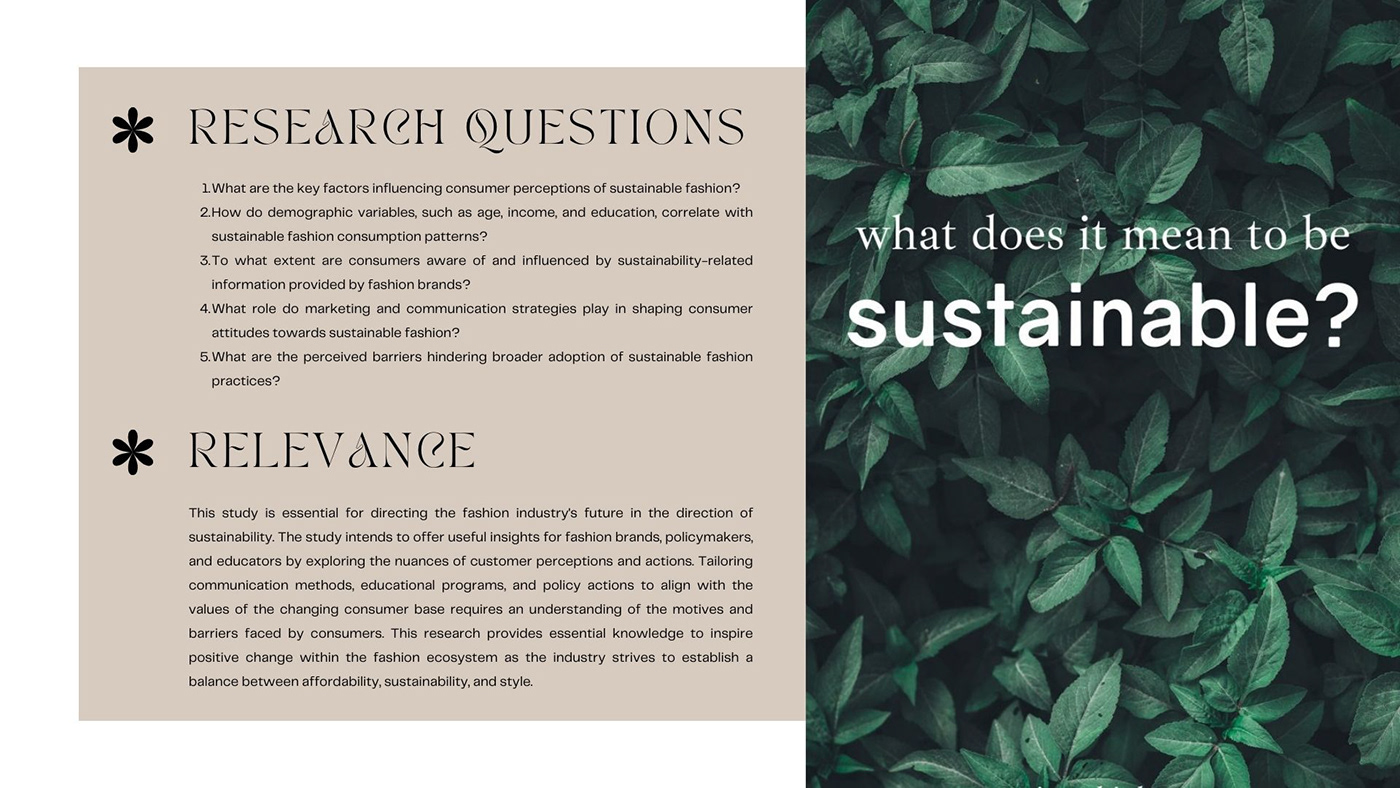 Sustainable Design Fashion Media communication presentation design