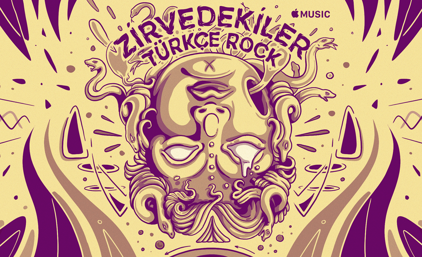 apple Apple Music music itunes Turkey Turkish Art turkish illustrator turkish designer rock Music cover