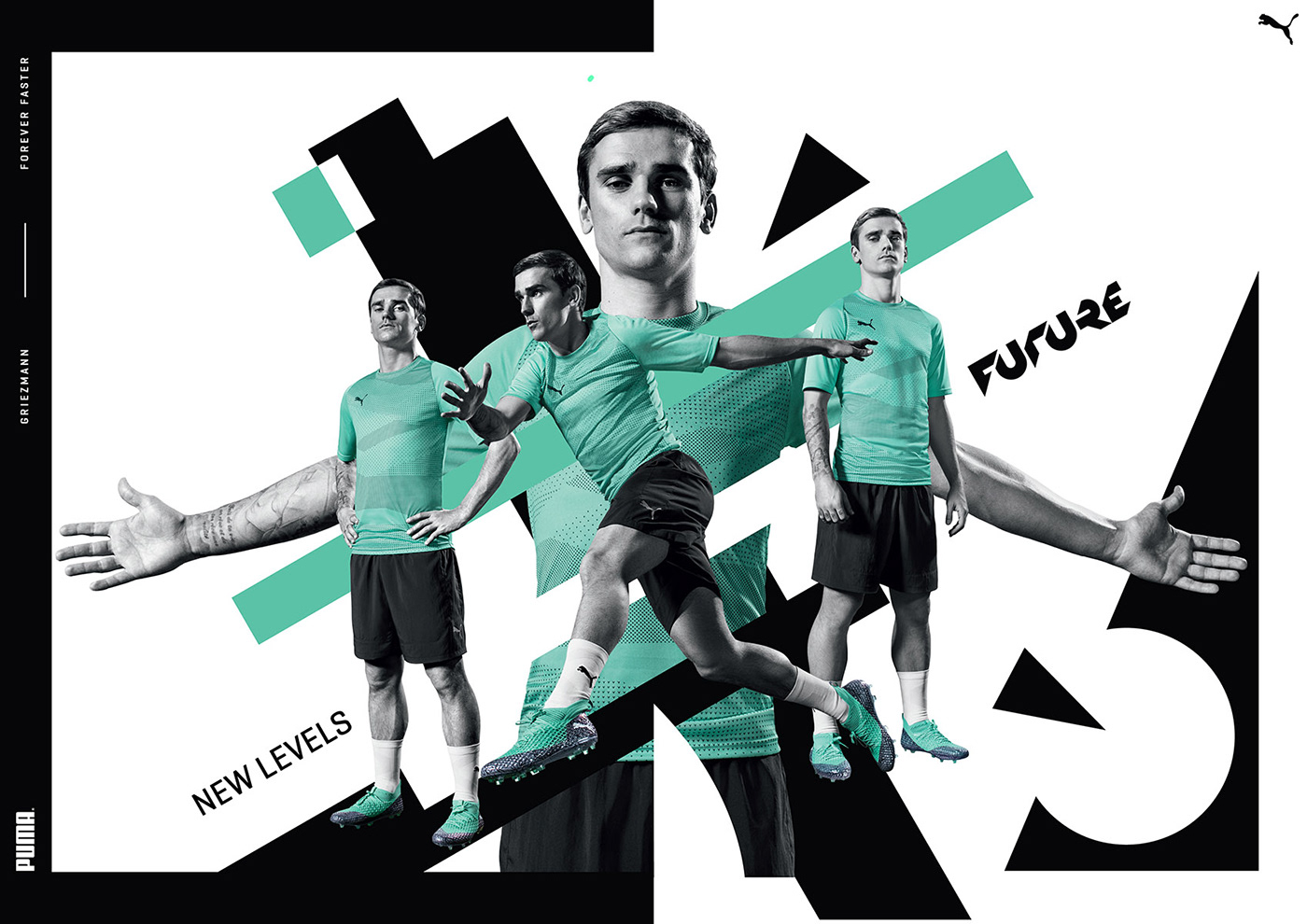 puma WorldCup soccer football Photography  sport graphic design  russian constructivism poster