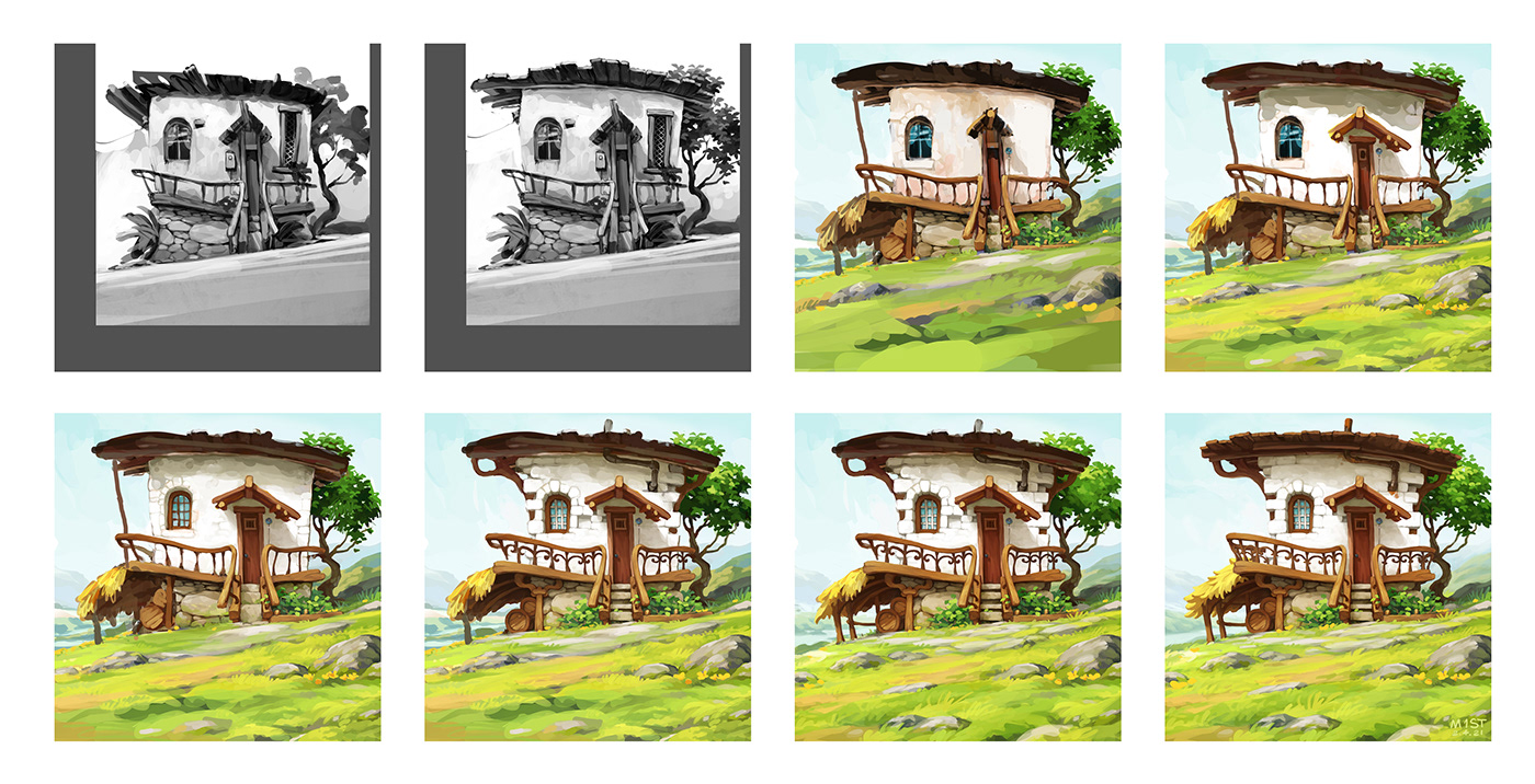 art concept environment game game design  gif ILLUSTRATION  Landscape micle1st miclefirst