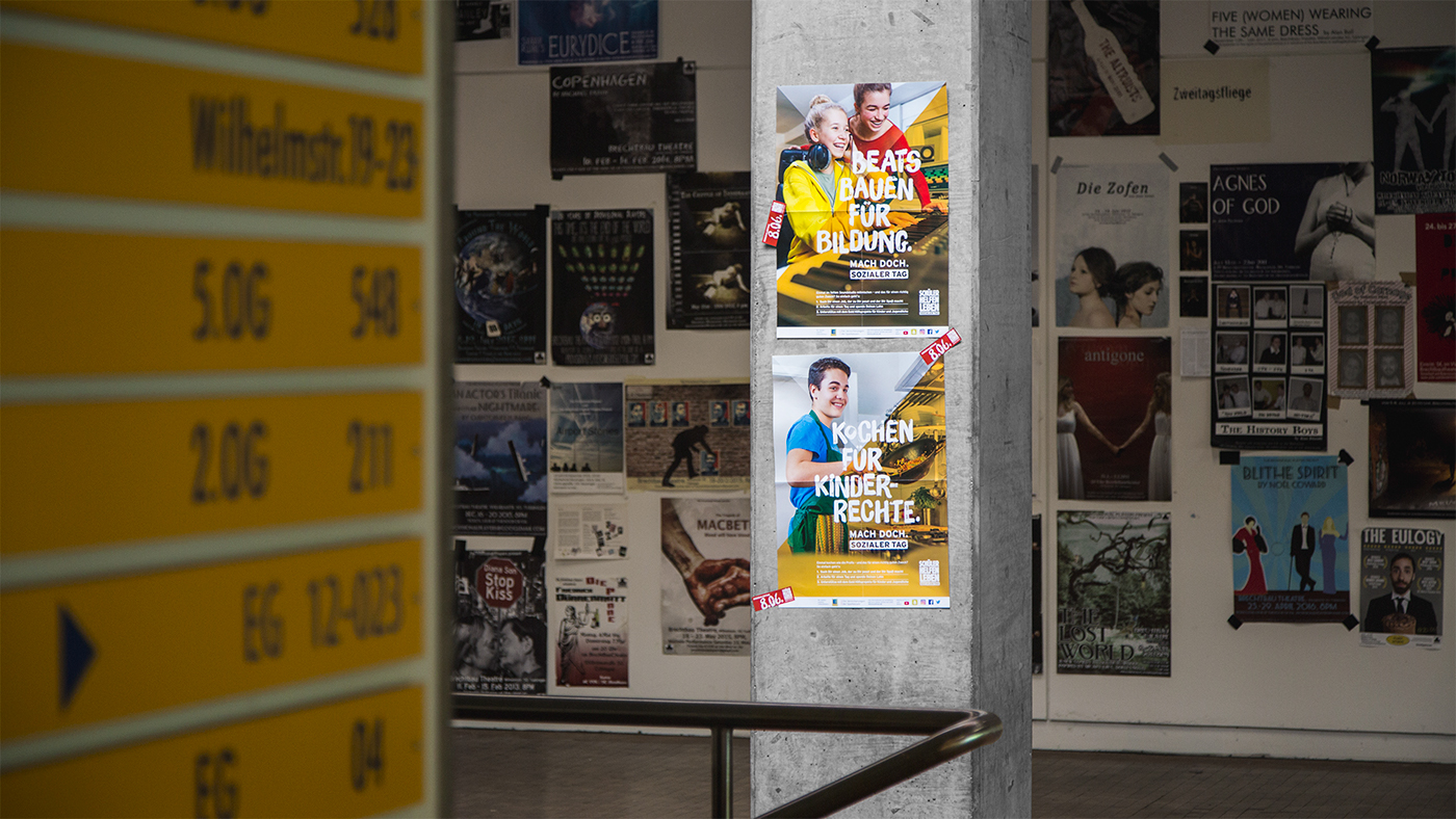 Kampagne plakat poster Anzeige broschure fotografie schüler helfen leben Die Kavallerie tübingen