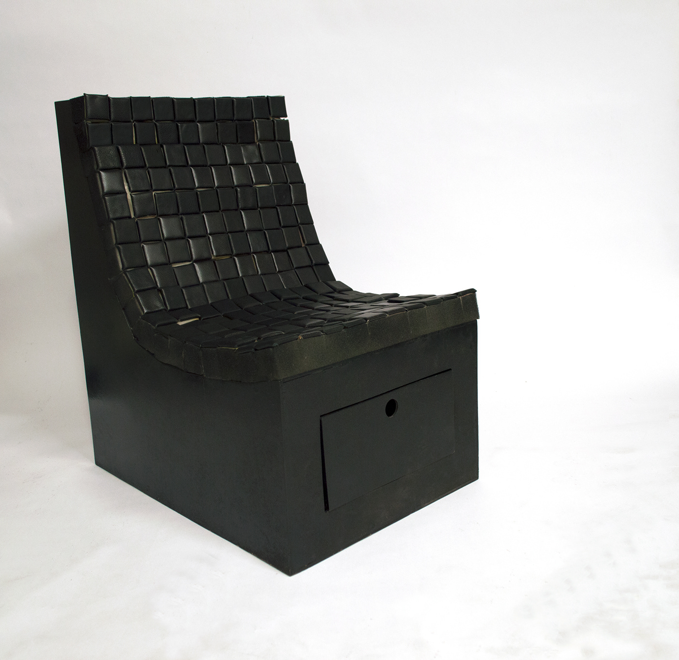 furniture design  chair upcycled wintersession leather black RECYCLED Upcycled Furniture upholstery foam freshman year