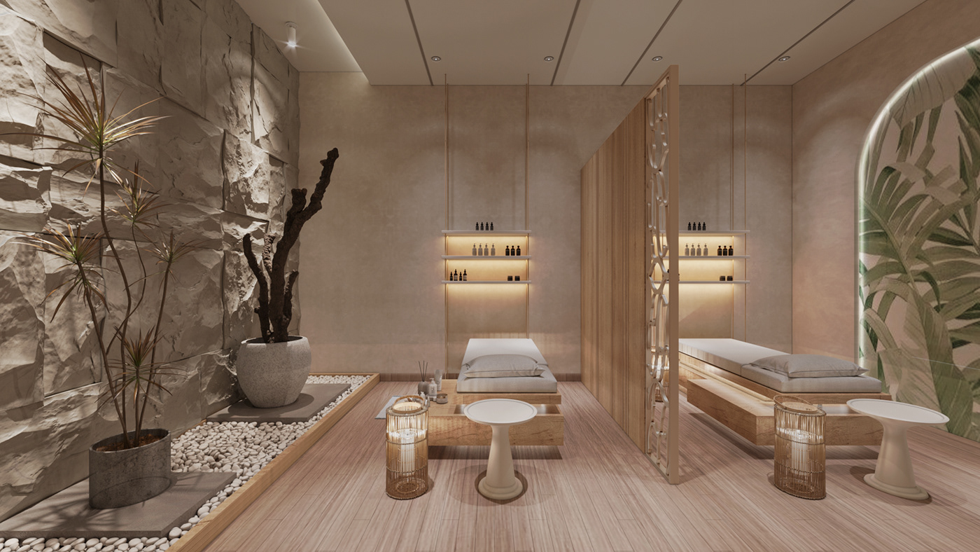 interior design  Render visualization 3ds max corona relaxing Wellness Health Relaxing room Spa
