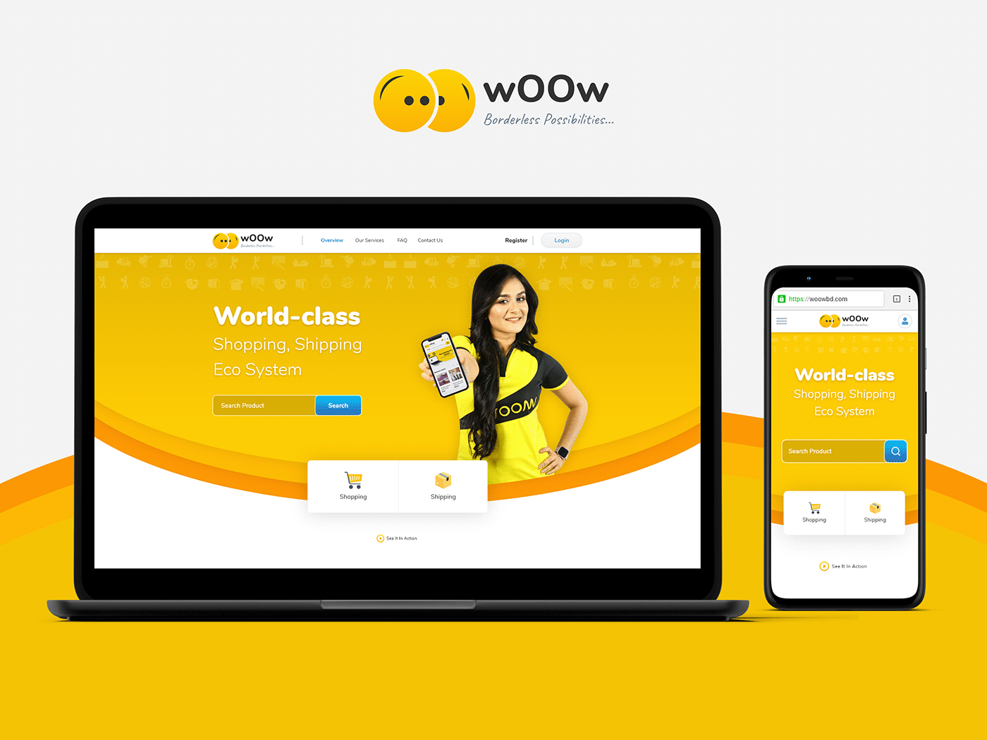 clean Ecommerce landing page redesign shipping UI user experience ux webpage Website