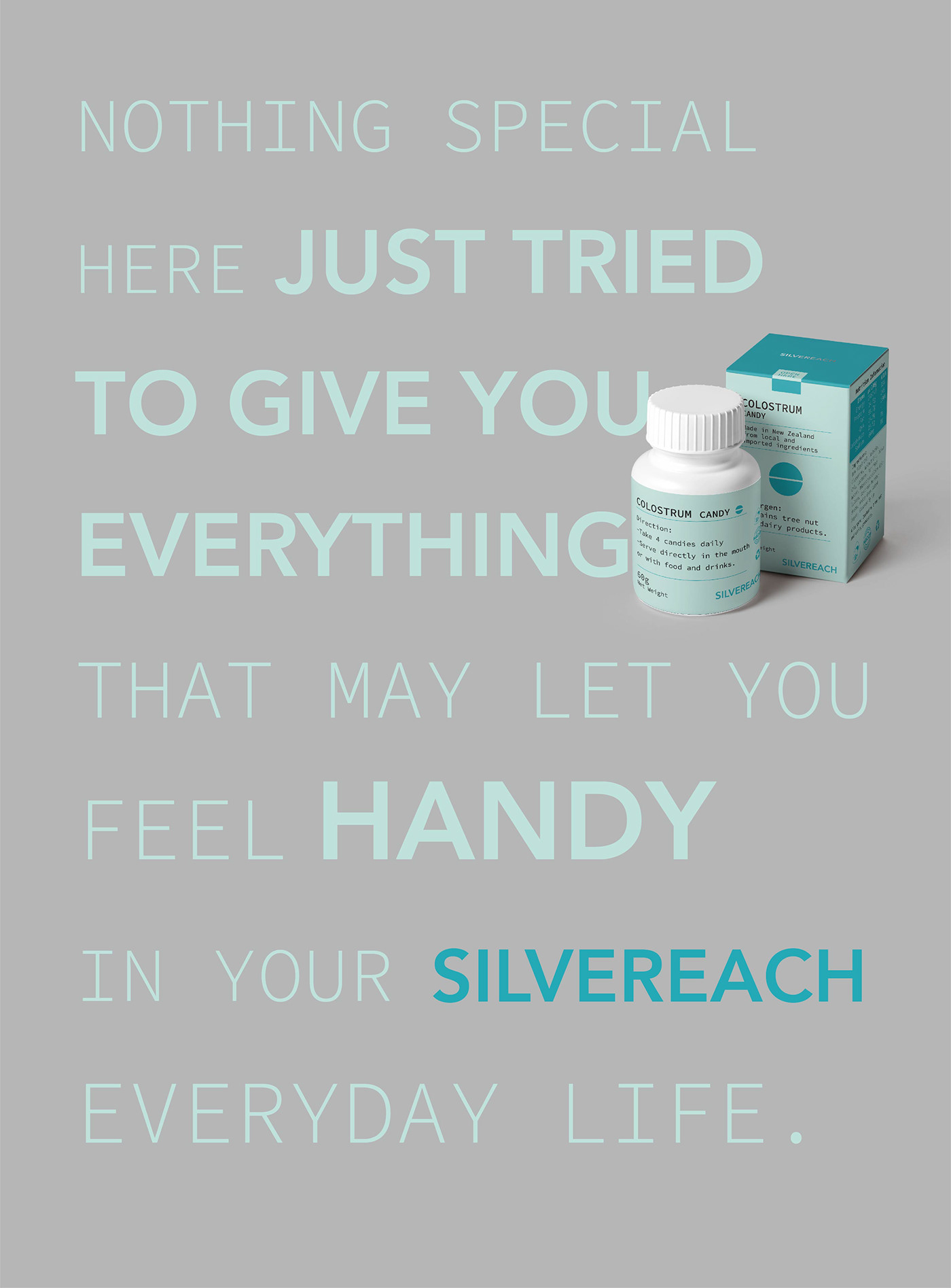 senior natural Health eldery Packaging branding  supplements health care silver old