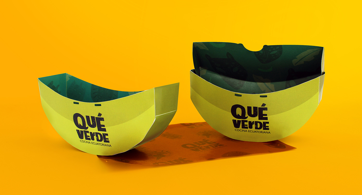 takeaway Packaging Ecuador banana Plantain green que verde Food  para llevar comida
