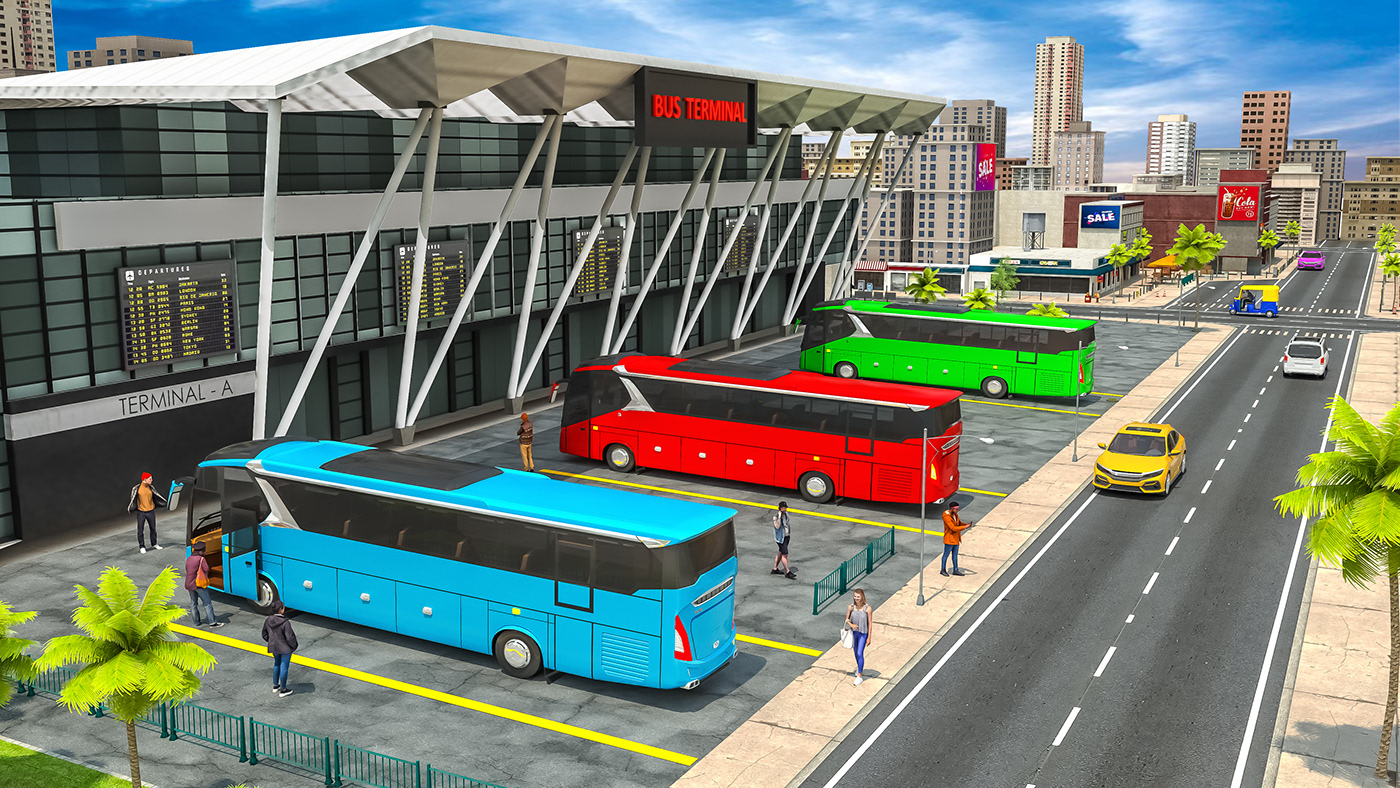 3D artwork bus simulator cg artist in lahore Digital Art  game gameart Renders saqib bashir