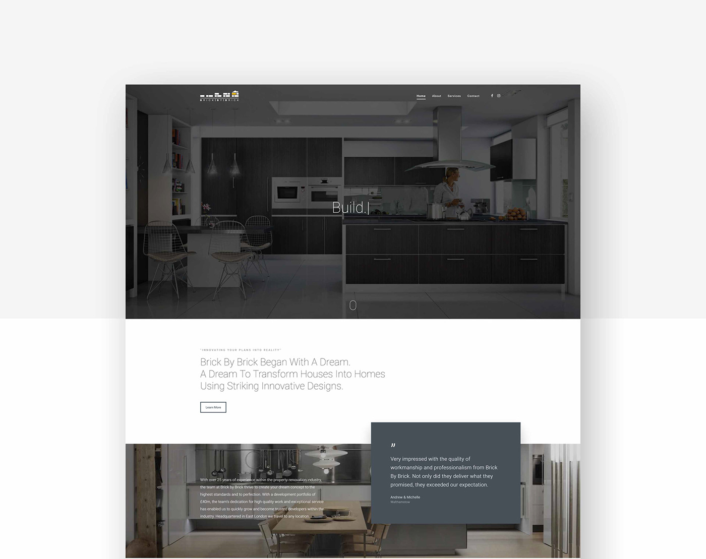 Website brand Responsive construction Web Design  ui design UX design London Interface user experience