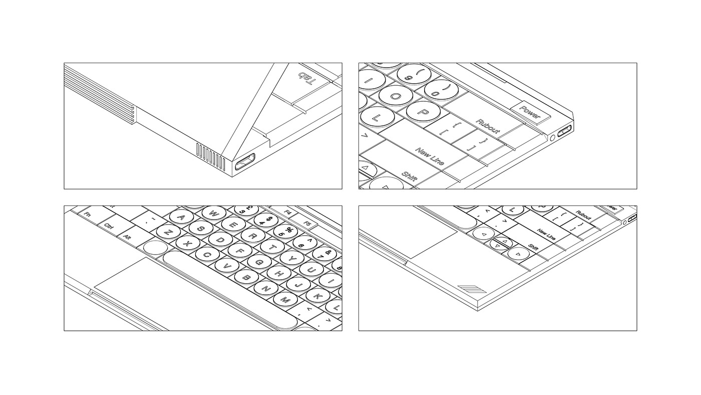 computing concept hardware Laptop product product design  Retro sinclair