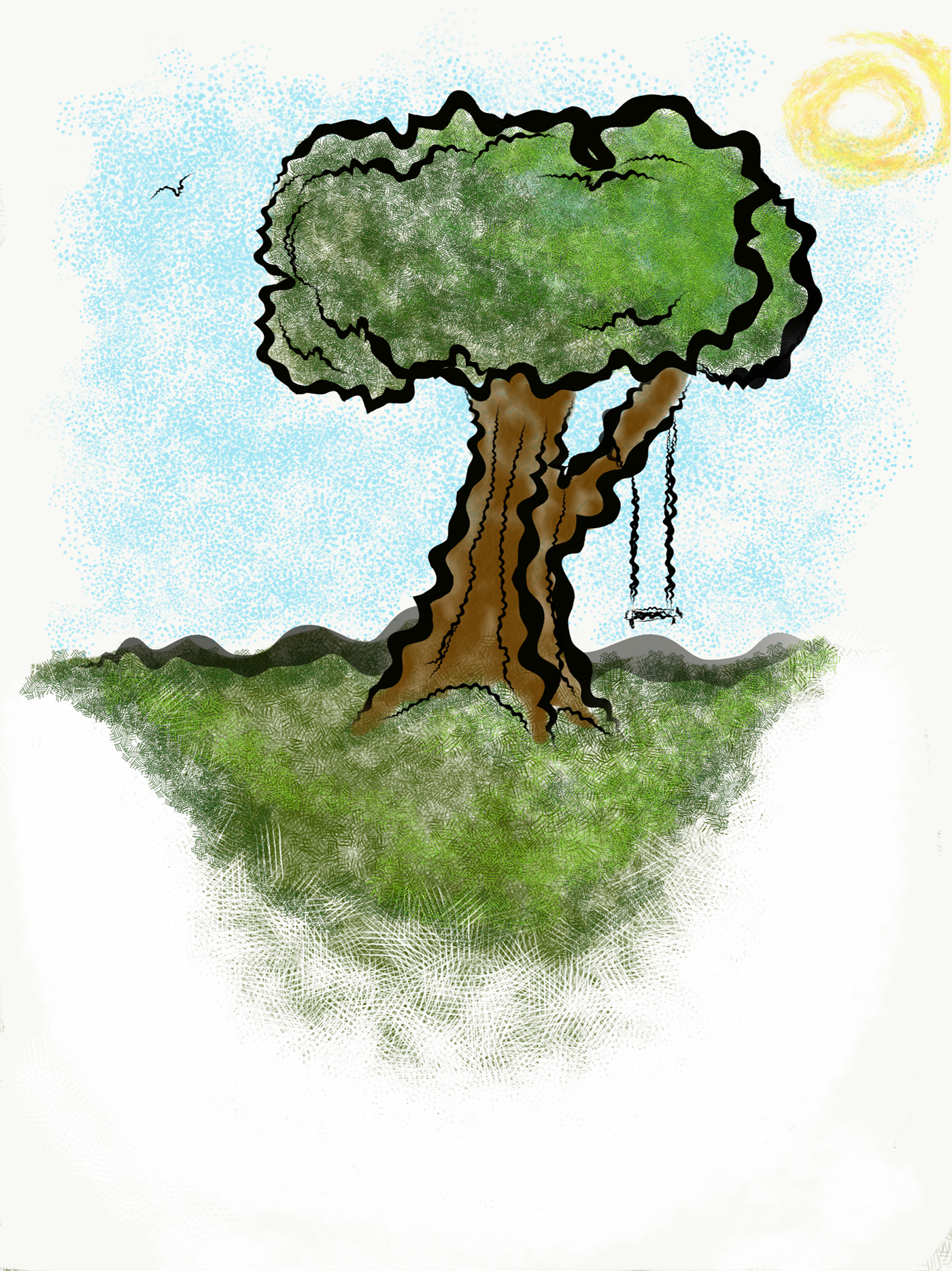 Drawing  AdobeSketch summer swing Tree  adobelive MakeItonMobile digitalart