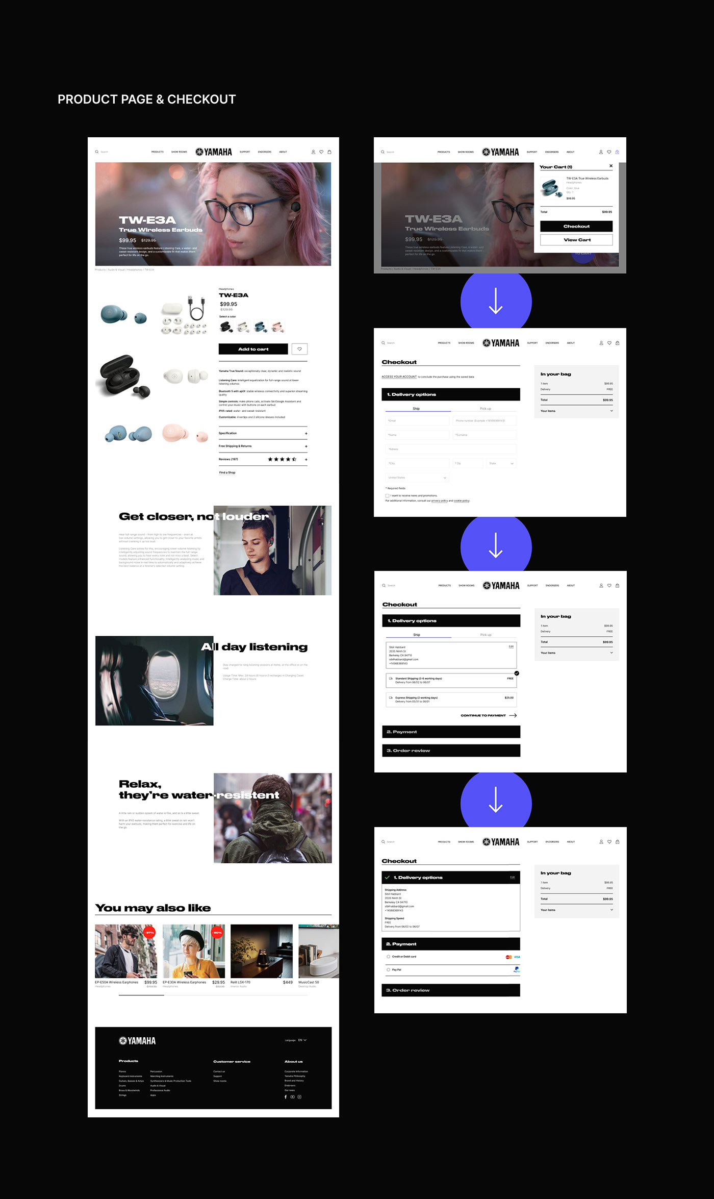 concept minimalist music redesign Web Design  Website Website Design yamaha Ecommerce UI ux